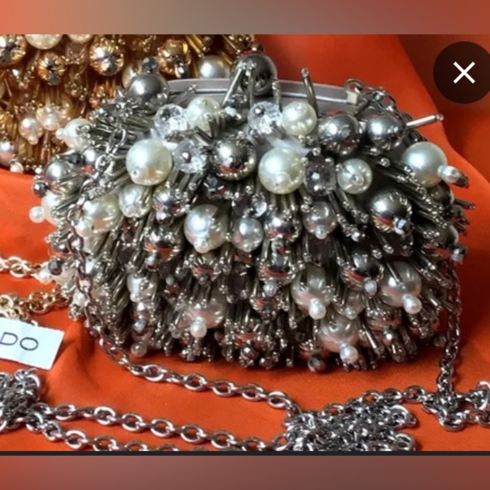 Rare - Aldo Listolade Clutch - Silver